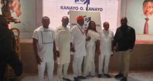 Kanayo O Kanayo and others while unveiling his foundation