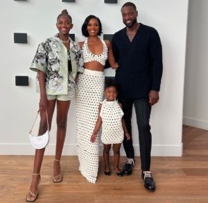 Dwayne Wade and his family